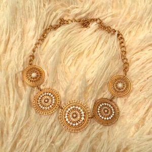 Silver and gold necklace